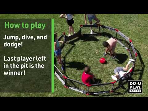 Gaga CrazyBall Outdoor Game Set – 10’ x 10’ Steel Gaga Pit Kit
