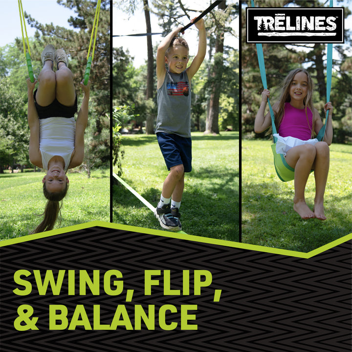 slackline gymnastics line with swings