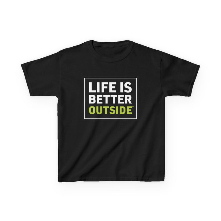 Kids Life is Better Outside Tee - Heavy Cotton T-Shirt for Outdoor Adventures