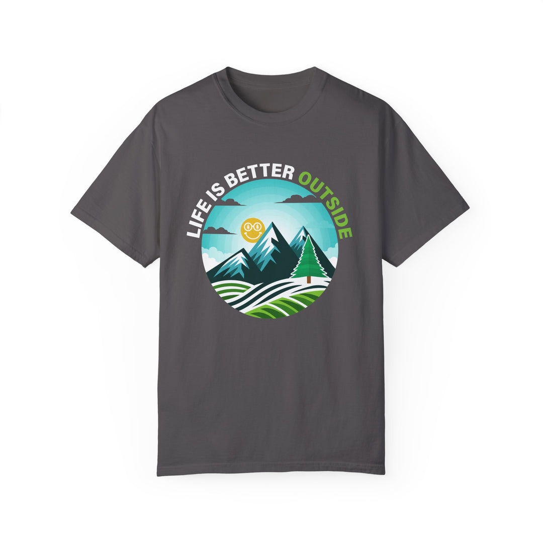 Life Is Better Outside Adult Unisex Garment-Dyed T-Shirt