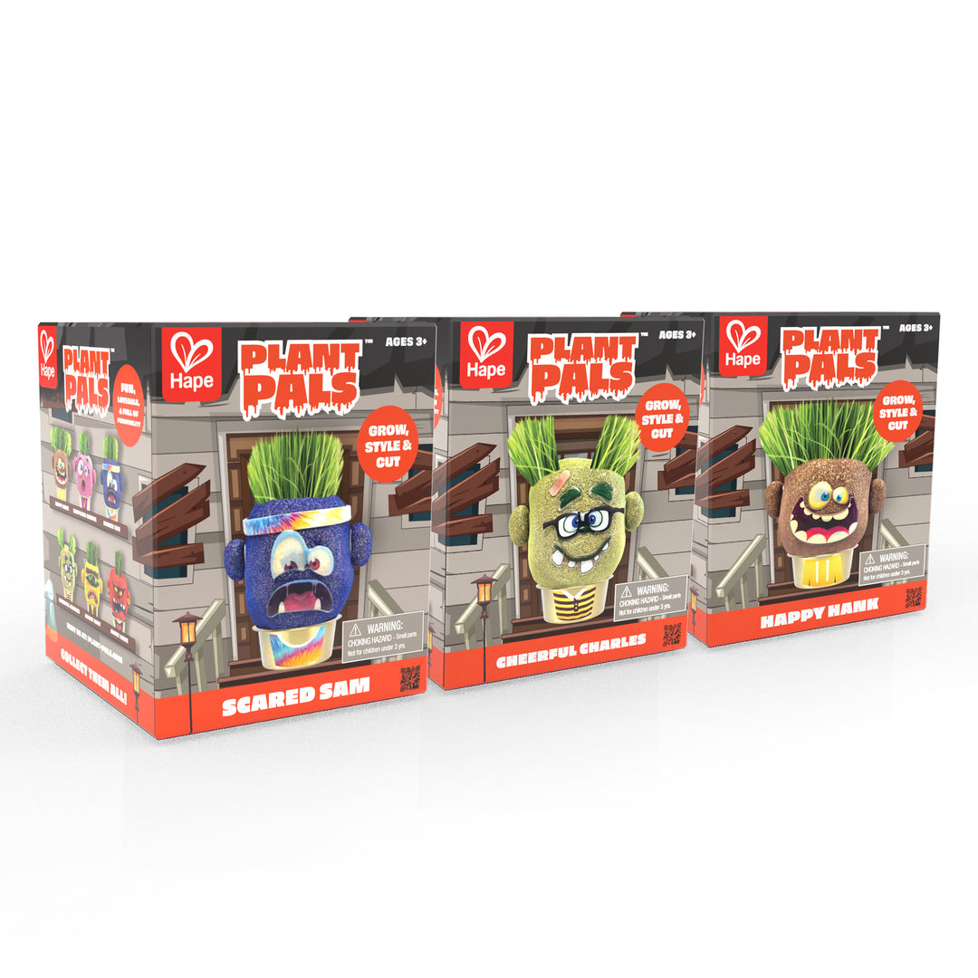 Plant Pals 3 Pack - Hank, Sam, & Charles | Grow real grass hair to style and cut!