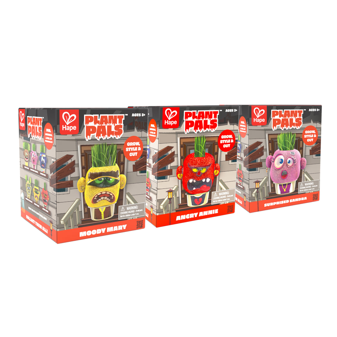 Plant Pals 3 Pack - Mary, Annie, & Sandra | Grow real grass hair to style and cut!