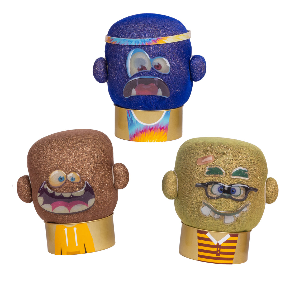 Plant Pals 3 Pack - Hank, Sam, & Charles | Grow real grass hair to style and cut!